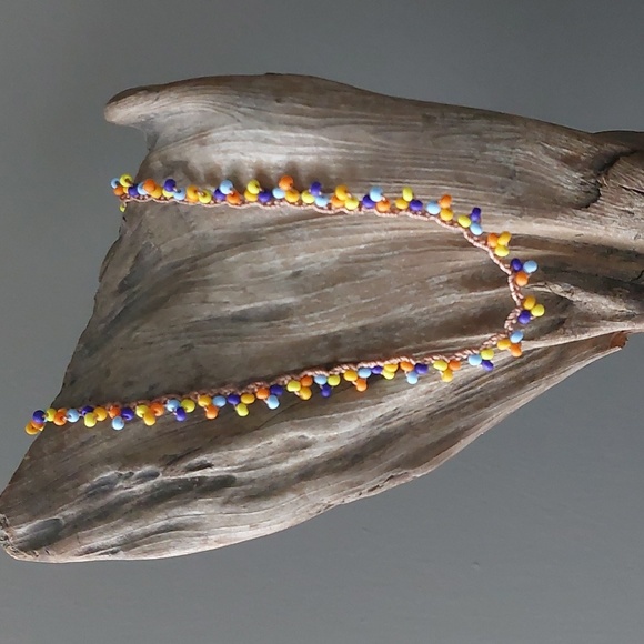 Bohemian Necklace, Bead Crocheted Handcrafted by Rust Belt Rai… - Picture 6 of 8
